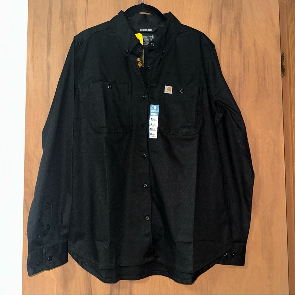 Carhartt Women's Black Rugged Professional Series L/S Woven Shirt